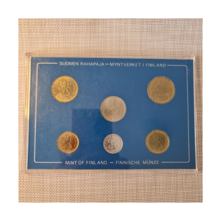 Finland 6 Coin Set (5 Penniä - 5 Markkaa) 1982 UNC