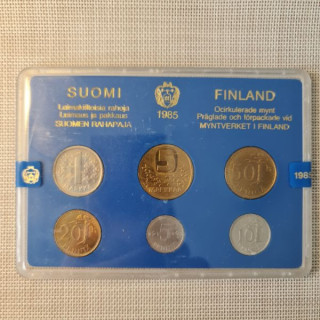 Finland 6 Coin Set (5 Penniä - 5 Markkaa) 1985 UNC