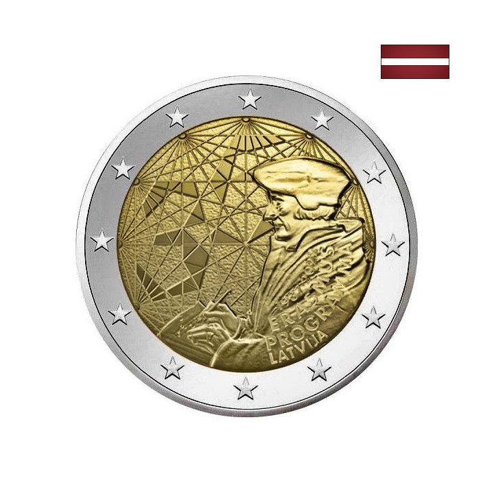 Latvia 2 Euro 2022 "Erasmus (ERA)" BU (Coin Card)