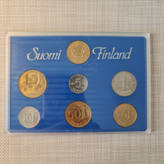 Finland 6 Coin Set (5 Penniä - 5 Markkaa) 1989 UNC