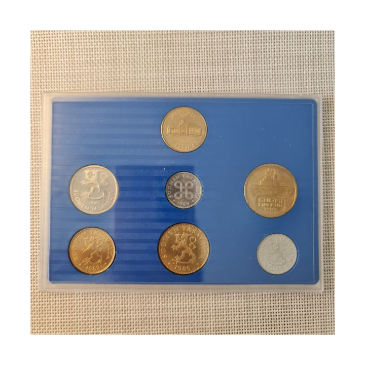 Finland 6 Coin Set (5 Penniä - 5 Markkaa) 1989 UNC