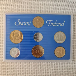 Finland 6 Coin Set (5 Penniä - 5 Markkaa) 1990 UNC