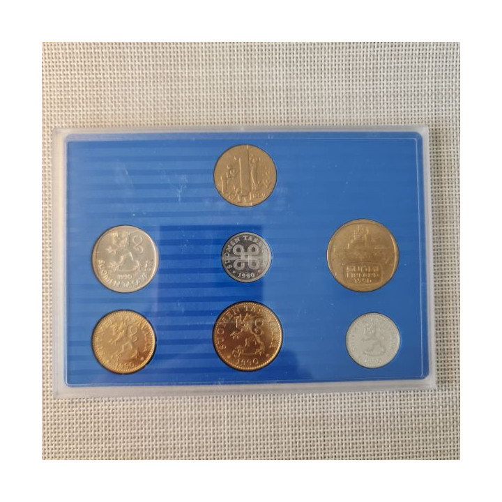 Finland 6 Coin Set (5 Penniä - 5 Markkaa) 1990 UNC
