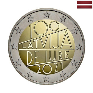 Latvia 2 Euro 2021 "De Jure" UNC