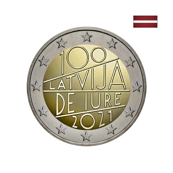 Latvia 2 Euro 2021 "De Jure" BU (Coin Card)