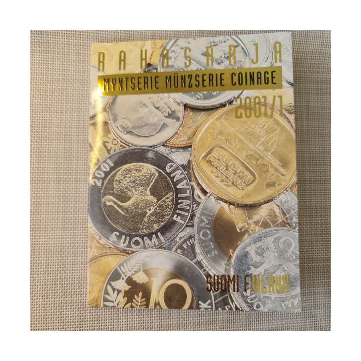 Finland 5 Coin Set (10 Penniä - 10 Markkaa) 2001/1 UNC