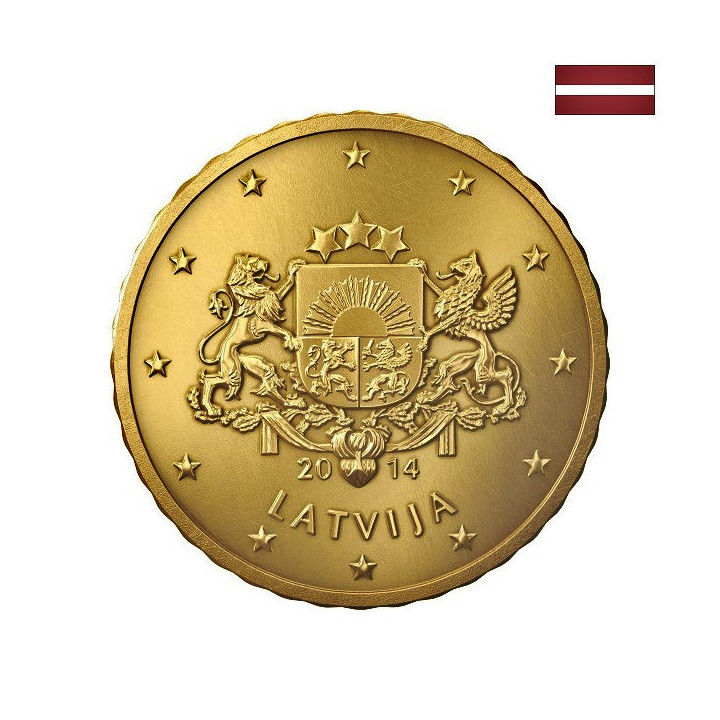 Latvia 10 Euro Cent 2014 KM-153 UNC