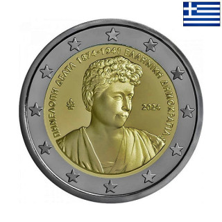 Greece 2 Euro 2024 "Penelope Delta" UNC