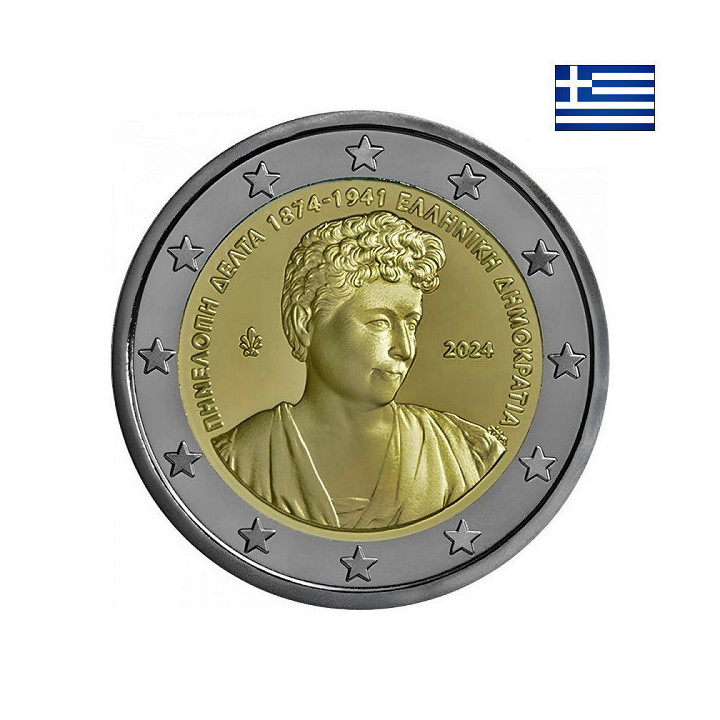 Greece 2 Euro 2024 "Penelope Delta" UNC