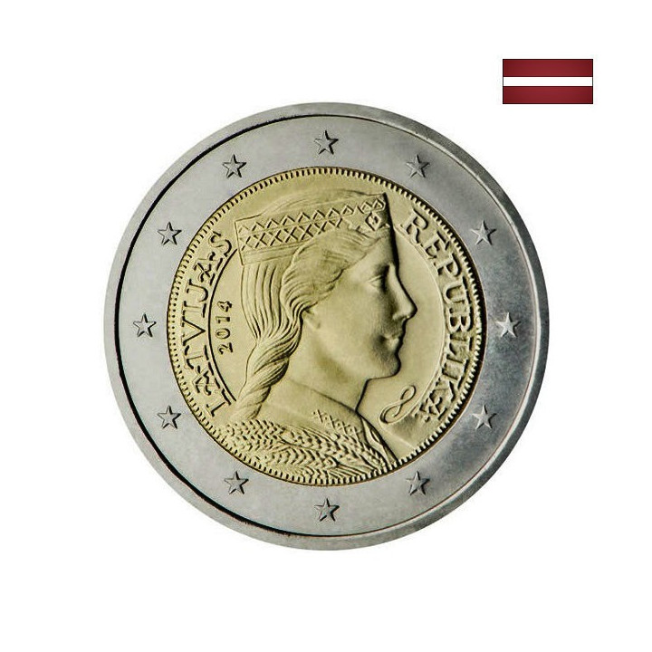 Latvia 2 Euro 2014 KM-157 UNC