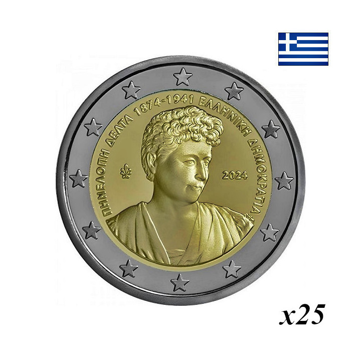 Greece 2 Euro 2024 "Penelope Delta" Roll