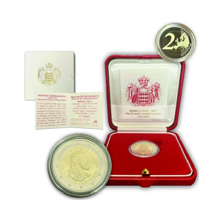 Monaco 2 Euro 2024 "Charles V" Proof