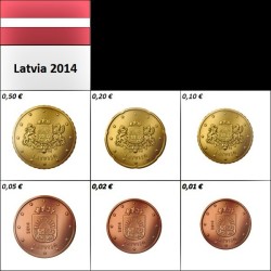Latvia 1 - 50 Euro Cents 2014 UNC
