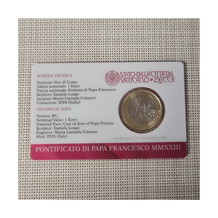 Vatican City 1 Euro 2023 No. 2 (Coin Card) BU