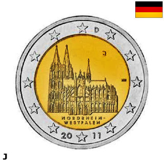 Germany 2 Euro 2011 J "Westphalia" UNC