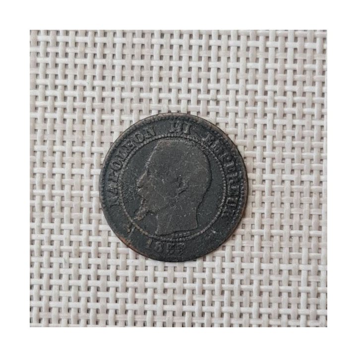 France 2 Centimes 1855 KM-776 VF