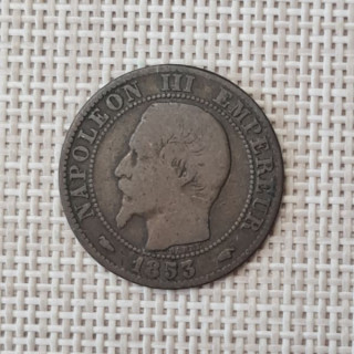 France 5 Centimes 1853 "A" KM-777 VF