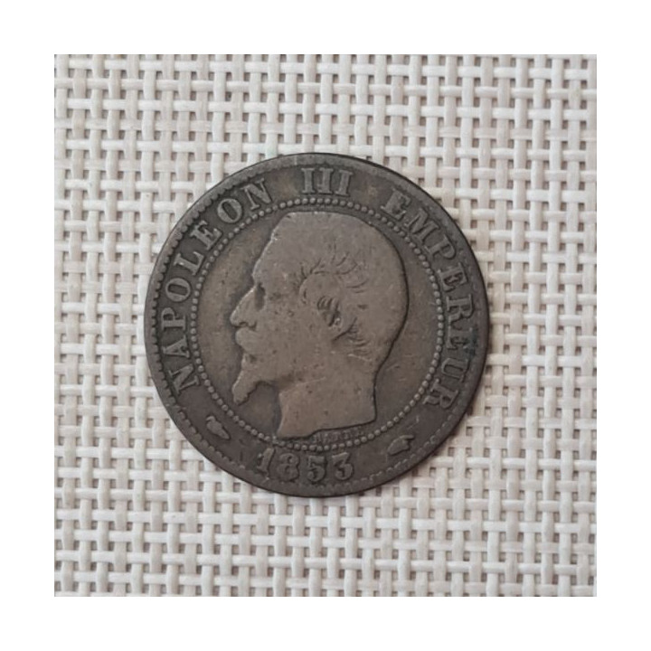 France 5 Centimes 1853 "A" KM-777 VF