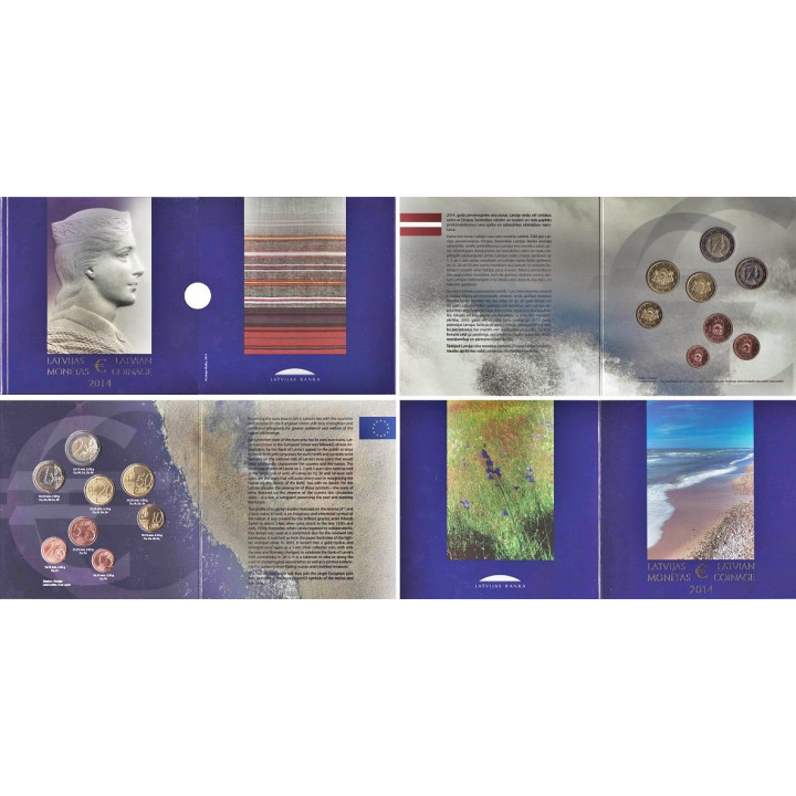 Latvia Official Euro Set (3,88€) 2014 BU