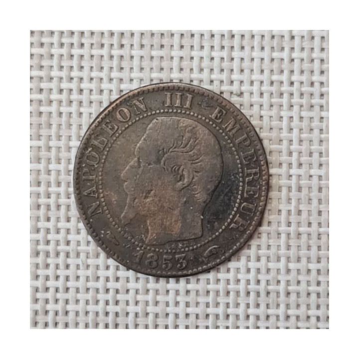 France 5 Centimes 1853 "A" KM-777 VF