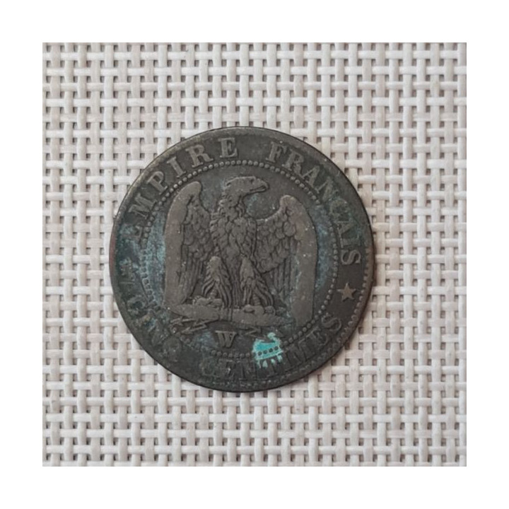 France 5 Centimes 1855 "W(a)" KM-777 VF