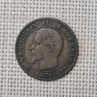 France 5 Centimes 1856 "BB" KM-777 VF