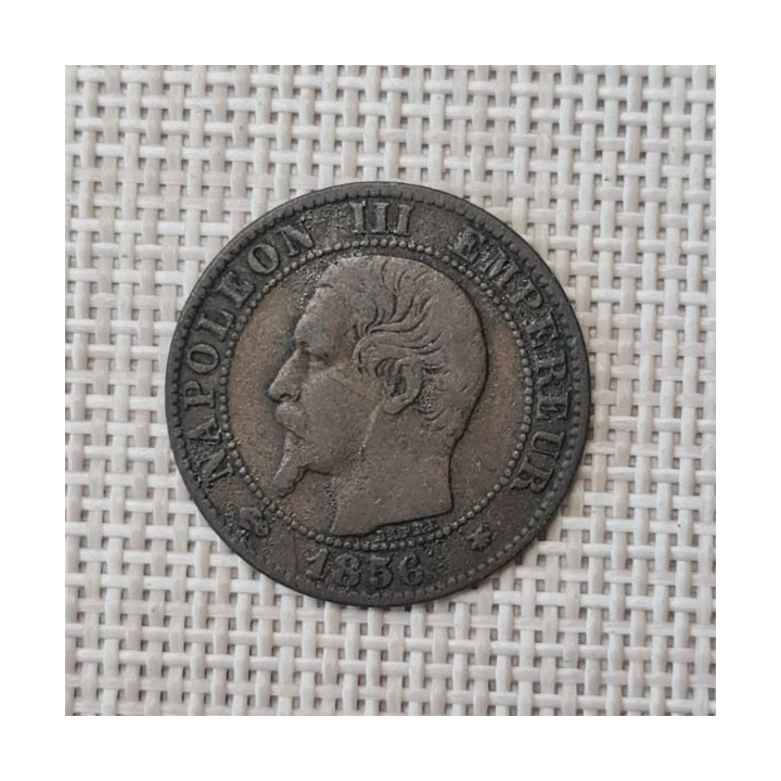 France 5 Centimes 1856 "BB" KM-777 VF