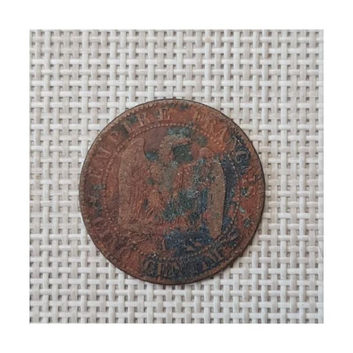 France 5 Centimes 1862 "A" KM-797 F