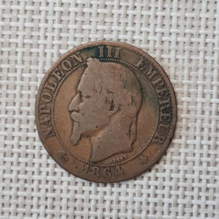 France 5 Centimes 1864 "BB" KM-797 VF