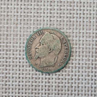 France 50 Centimes 1867 "A" KM-814 VF