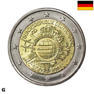 Germany 2 Euro 2012 G "TYE" UNC