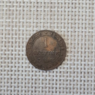 France 1 Centime 1874 KM-826 XF