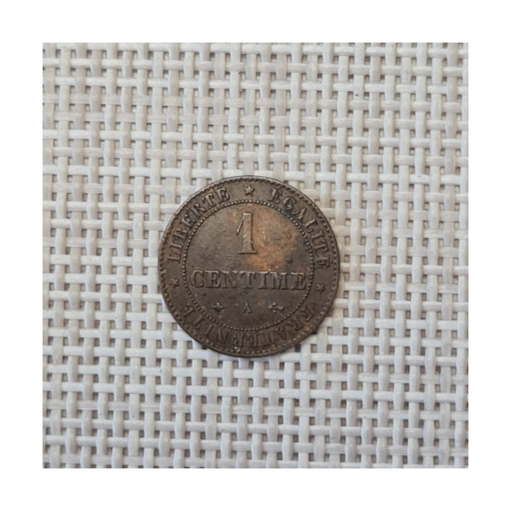 France 1 Centime 1874 KM-826 XF