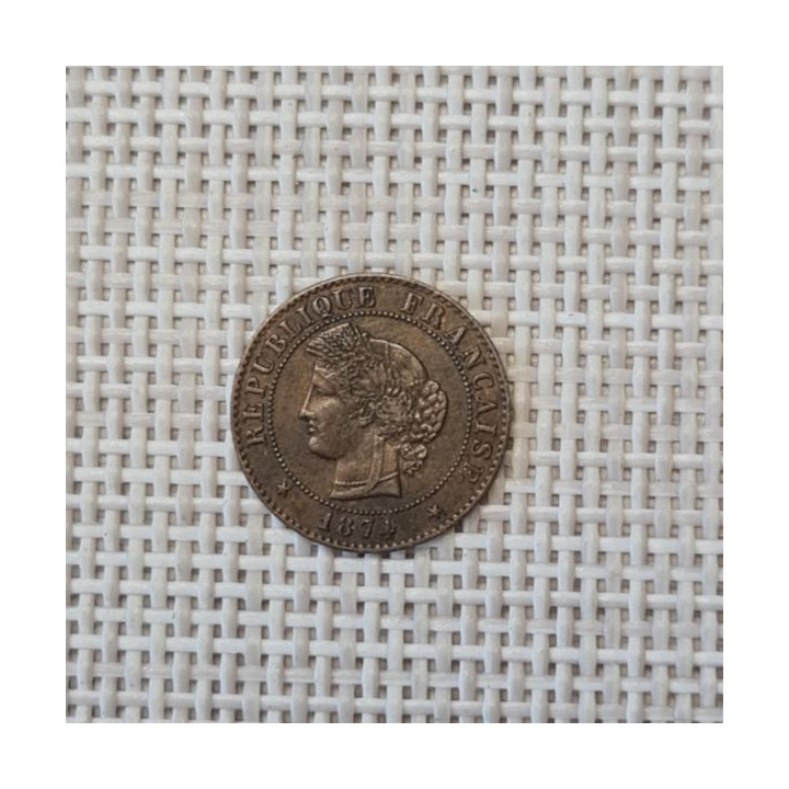France 1 Centime 1874 KM-826 XF