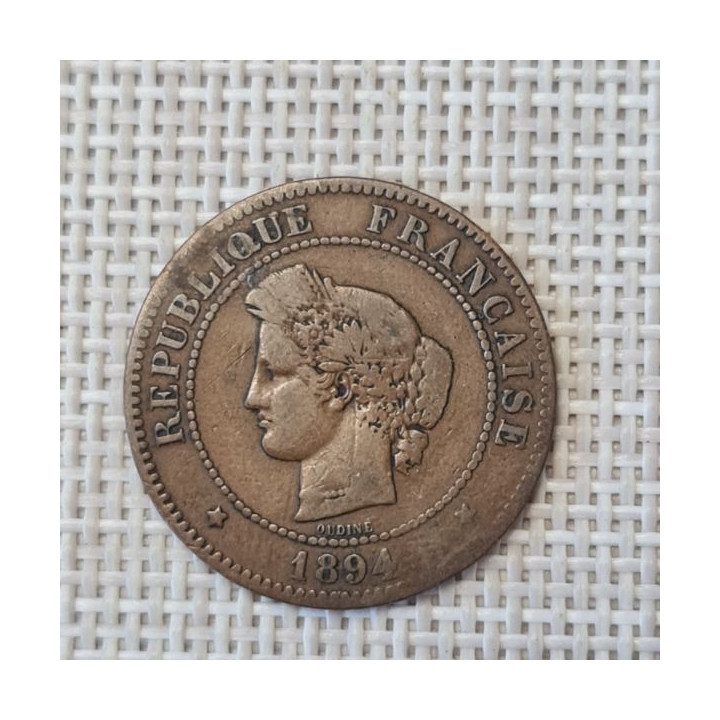 France 5 Centimes 1894 KM-821 F