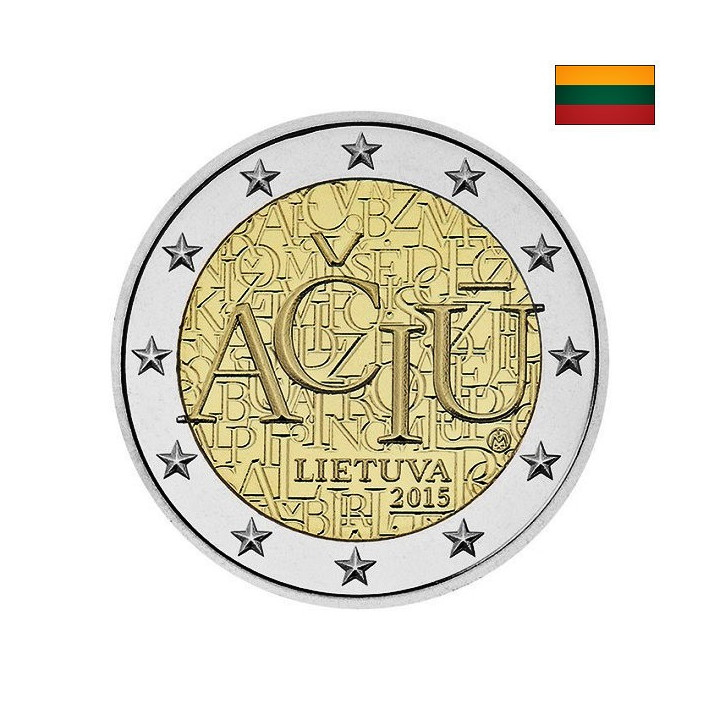 Lithuania 2 Euro 2015 "Lithuanian Language" UNC