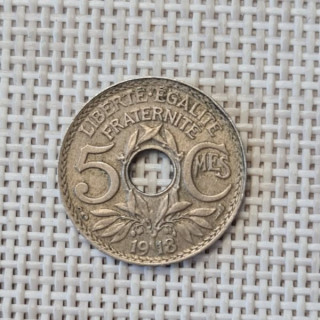 France 5 Centimes 1918 KM-865 VF