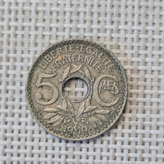 France 5 Centimes 1919 KM-865 VF