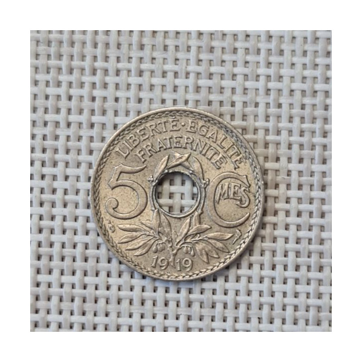 France 5 Centimes 1919 KM-865 XF
