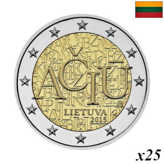 Lithuania 2 Euro 2015 "Lithuanian Language" Roll