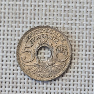 France 5 Centimes 1920 KM-865 VF