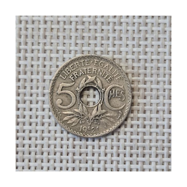 France 5 Centimes 1921 KM-875 VF