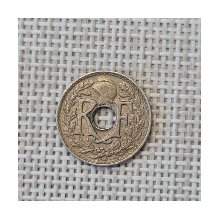 France 5 Centimes 1922 "Thunderbolt" KM-875 VF