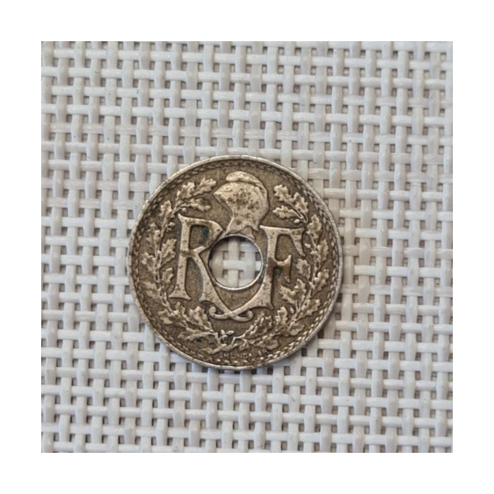 France 5 Centimes 1923 "Cornucopia" KM-875 VF