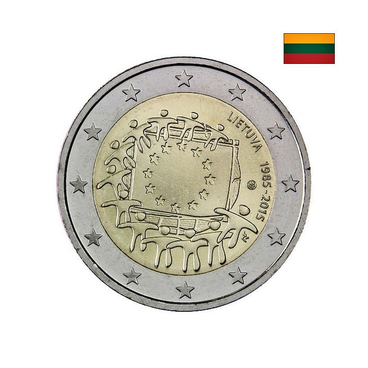 Lithuania 2 Euro 2015 "Flag (EUF)" UNC