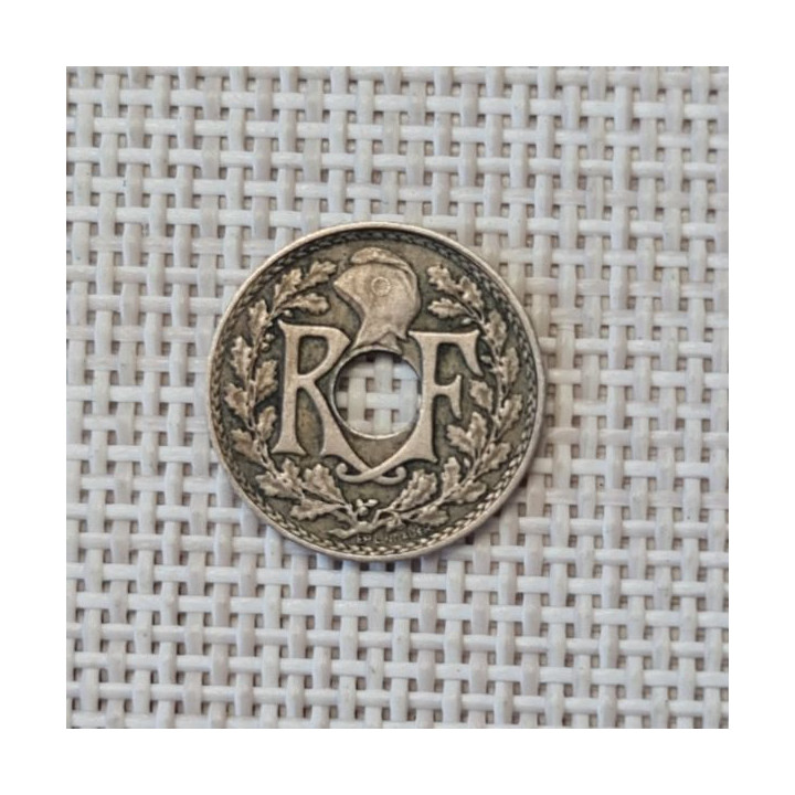 France 5 Centimes 1923 "Thunderbolt" KM-875 VF