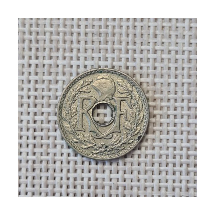 France 5 Centimes 1923 "Thunderbolt" KM-875 XF