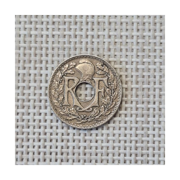 France 5 Centimes 1924 "Cornucopia Bold" KM-875 VF