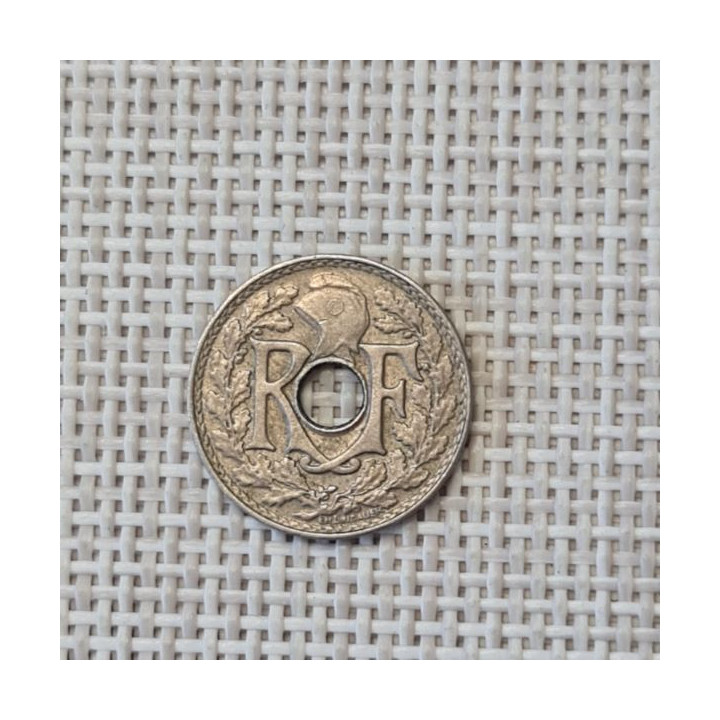 France 5 Centimes 1924 "Cornucopia Thin" KM-875 VF