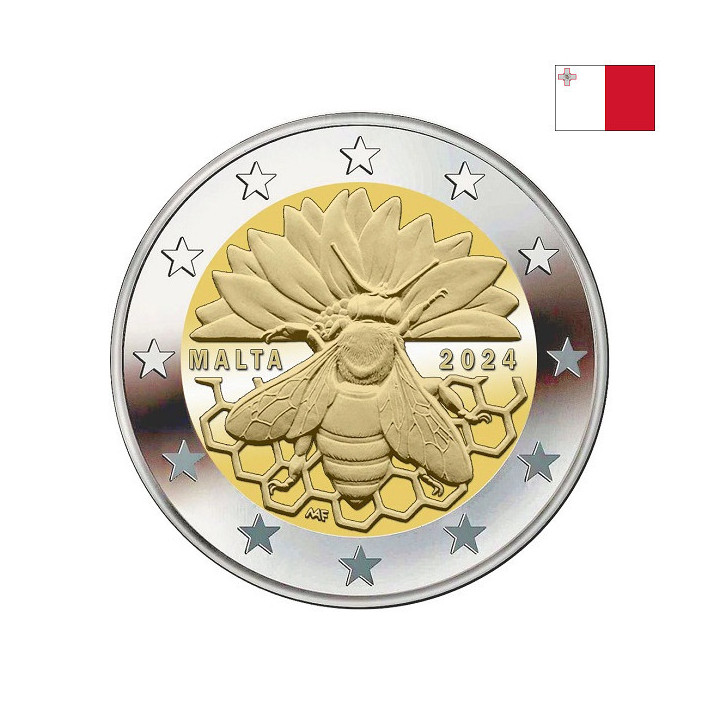 Malta 2 Euro 2024 "Honey Bee" BU (Coin Card)